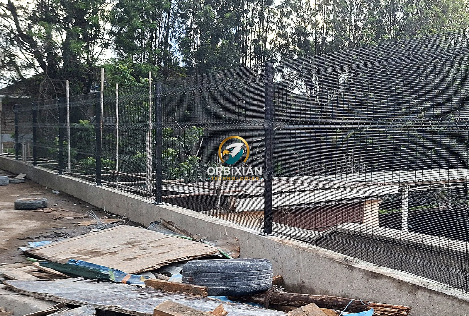 Clearview fence installation in progress at a Westlands Nairobi property