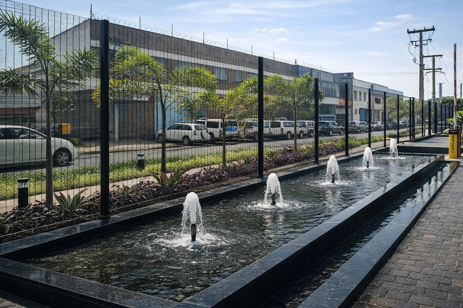 Commercial anti-climb Clearview fencing installation at Purple Tower Nairobi