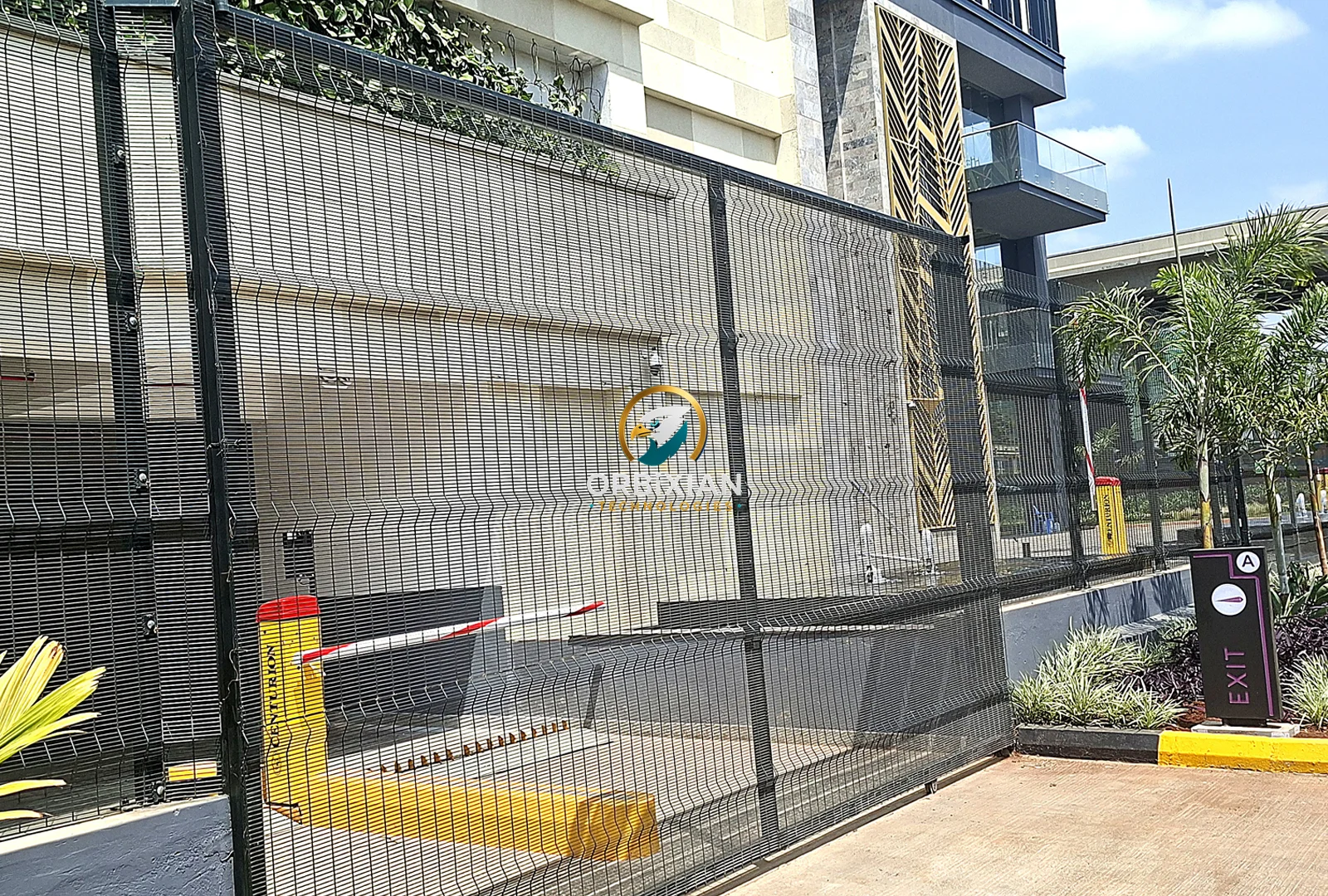 Clearview security fencing and controlled exit gate at Purple Tower Nairobi