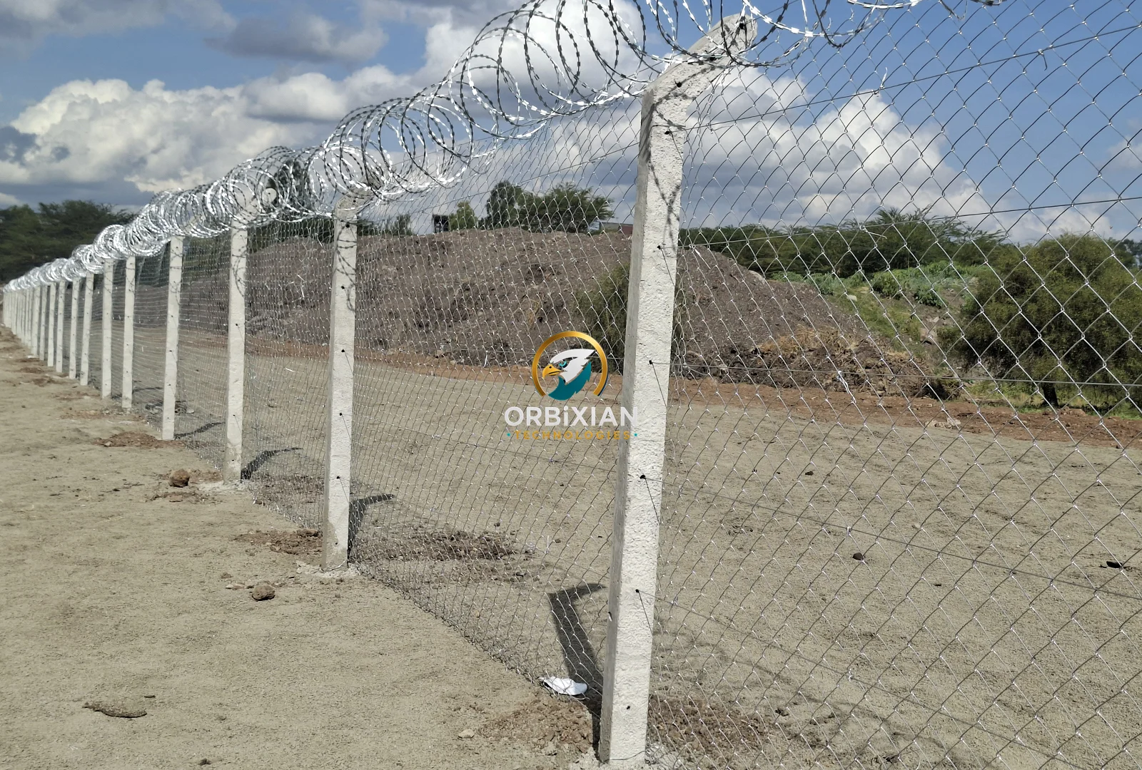 Chainlink fence with 450mm concertina razor wire installed in Kitengela Athi River